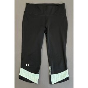 Under Armour Capri Leggings Black Pants Running Athletic Womens Size Medium